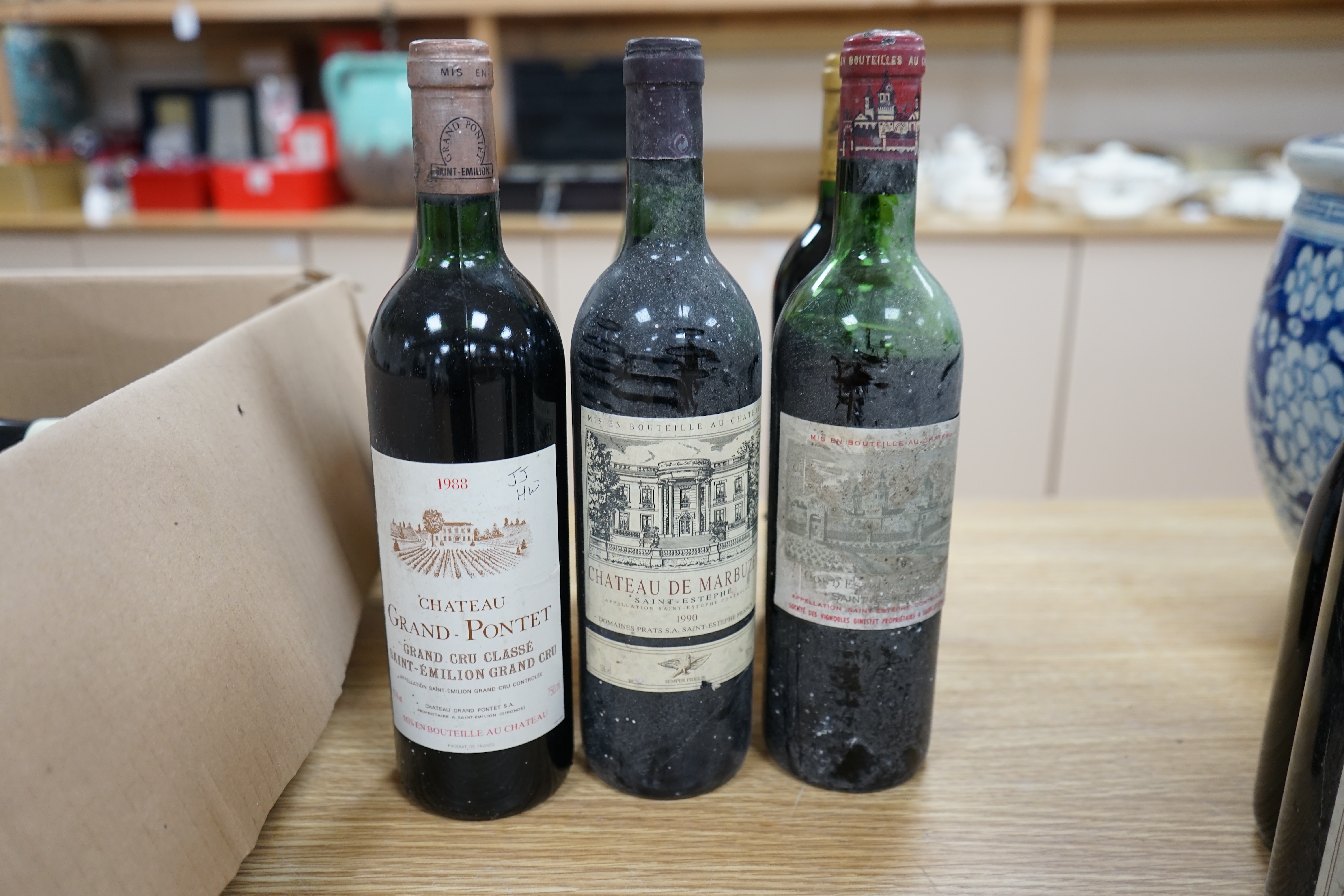 A selection of seventeen bottles of red wine, including claret, eight bottles of La Friande, Cotes du Rhône 2008 etc. Condition - fair, storage history unknown